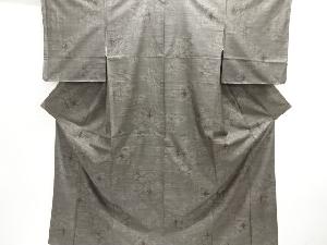 大特価品　花模様織り出し本場泥大島紬着物(7マルキ)